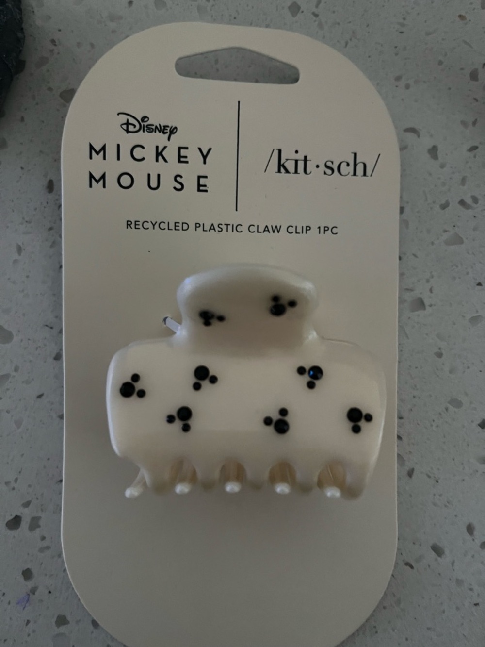 Disney Mickey Mouse Kitsch White Claw Hair Clip